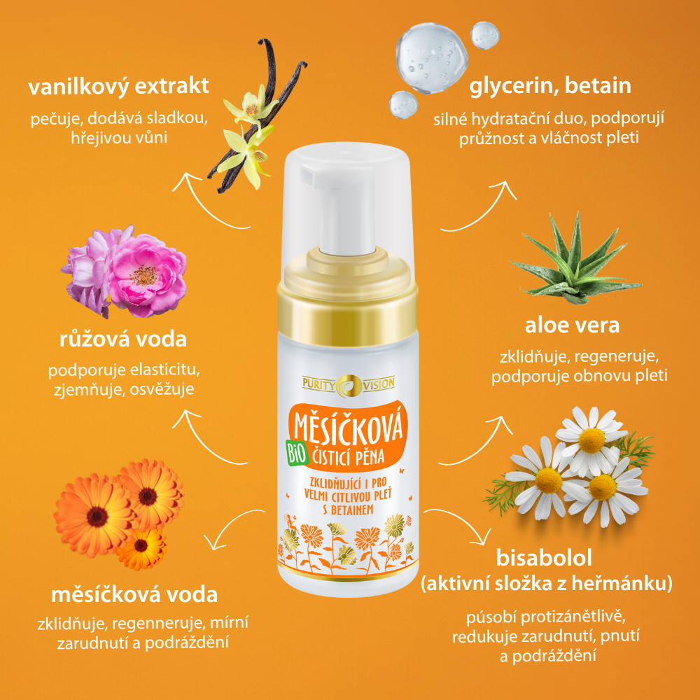 Bio Nechtíková čistiaca pena 90 ml