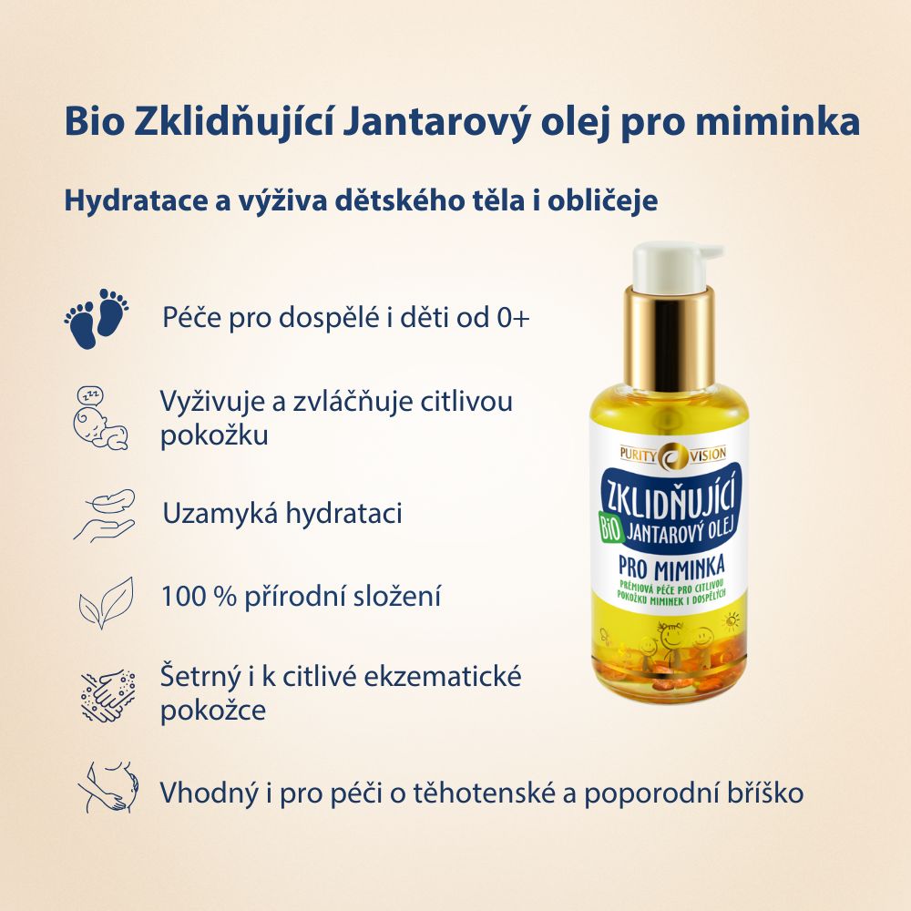 Bio Upokojujúci Jantárový olej pre bábätká 95 ml