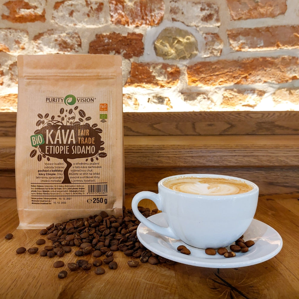 Fair Trade Bio Zrnková káva Etiópia Sidamo 250 g