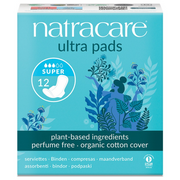NATRACARE Menstruační vložky Ultra SUPER s křidélky 12 ks